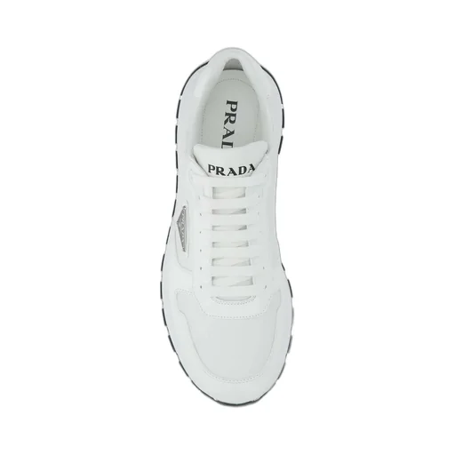 Prada Logo Plaque Low-Top Sneakers