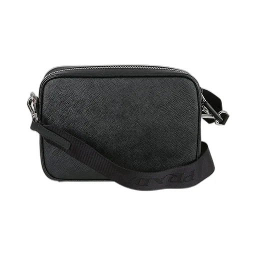 Prada Logo Plaque Zipped Crossbody Bag