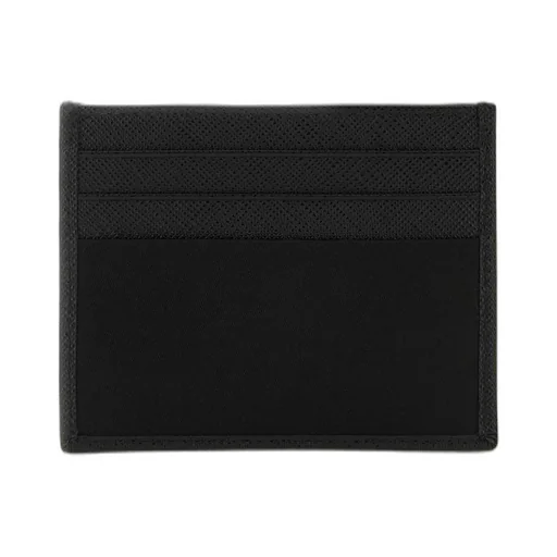 Prada Logo Plaque Slit Detailed Card Holder