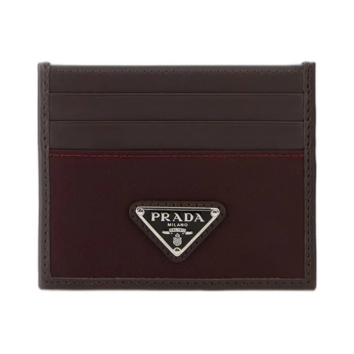 Prada Triangle-Logo Two-Toned Cardholder
