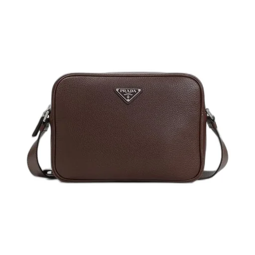 Prada Logo Plaque Zipped Crossbody Bag