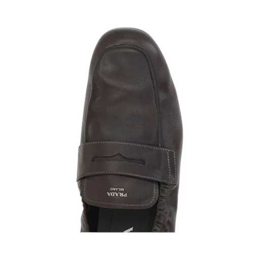 Prada Ruched Slip-On Loafers