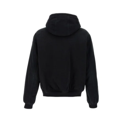 Prada Logo Plaque Zipped Hooded Jacket