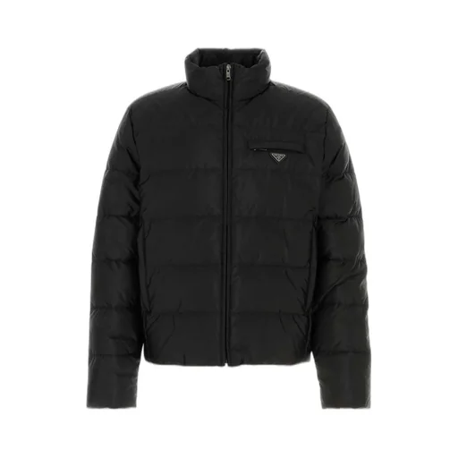 Prada Logo Plaque Zip-Up Jacket