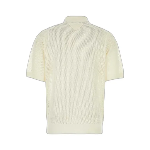 Prada Logo Embroidered Knitted Polo Shirt