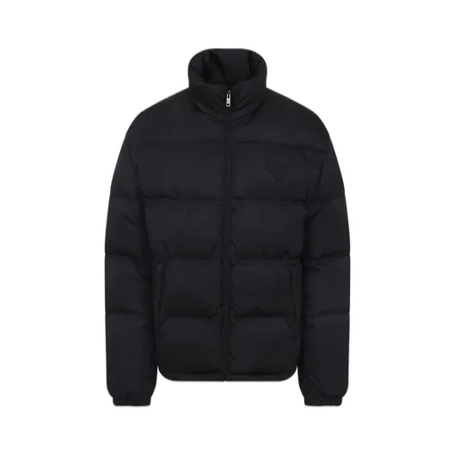 Prada High Neck Zip-Up Quilted Jacket