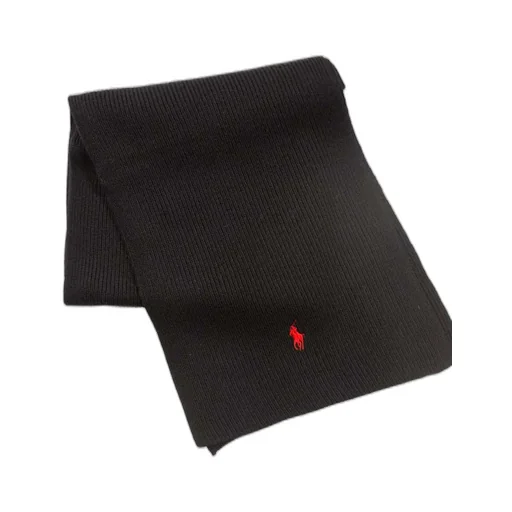 Polo Ralph Lauren Pony Embroidered Ribbed-Knit Scarf