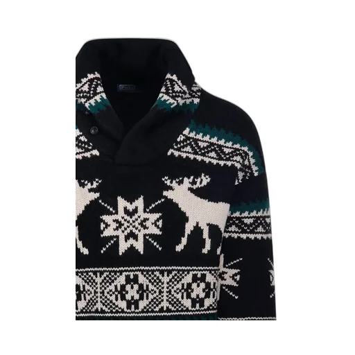 Polo Ralph Lauren Shawl Collar Patterned Jumper