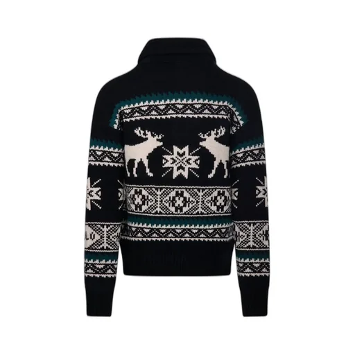 Polo Ralph Lauren Shawl Collar Patterned Jumper