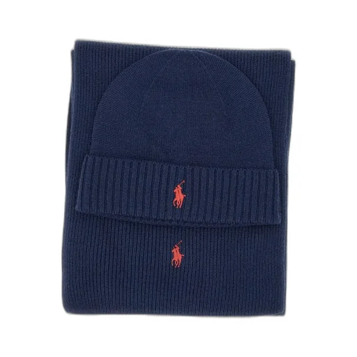 Polo Ralph Lauren Pony-Motif Scarf And Beanie Set
