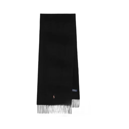 Polo Ralph Lauren Logo Embroidered Fringed Edge Scarf