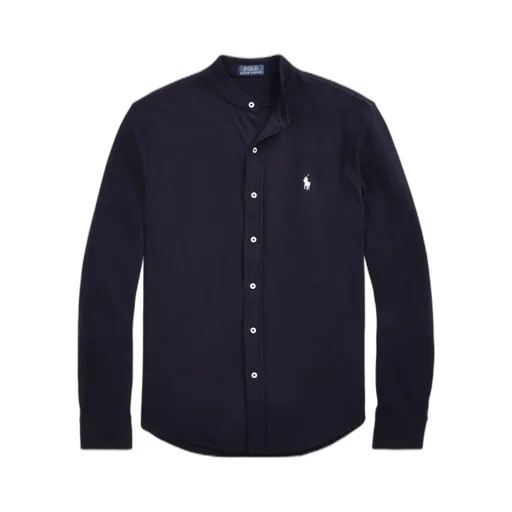 Polo Ralph Lauren Logo Embroidered Mandarin-Collar Shirt