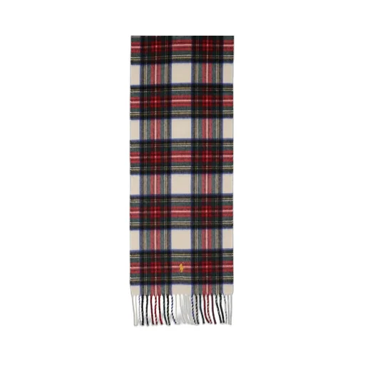 Polo Ralph Lauren Logo Detail Plaid Fringed Scarf
