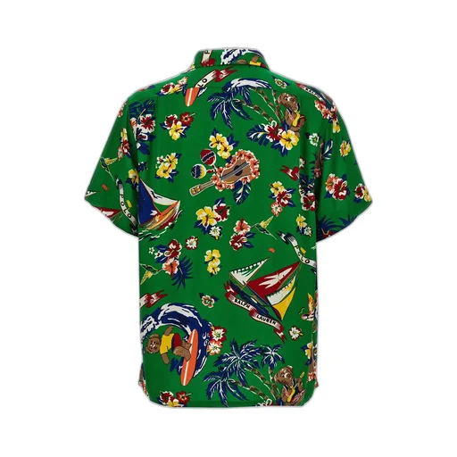 Polo Ralph Lauren Bear Surfer Printed Buttoned Shirt