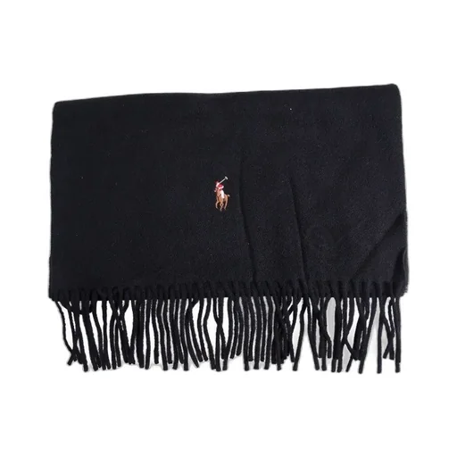Polo Ralph Lauren Pony Embroidered Fringed-Edge Scarf