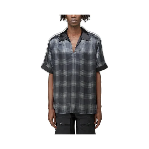 Phipps Oasis Checked V-Neck Satin Shirt