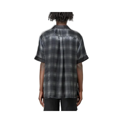 Phipps Oasis Checked V-Neck Satin Shirt