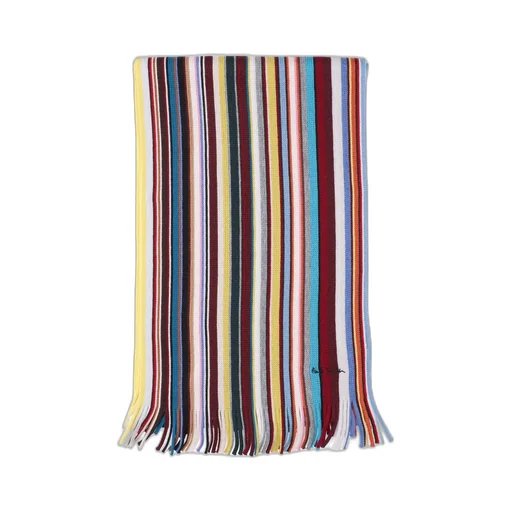 Paul Smith Striped Fringed Scarf