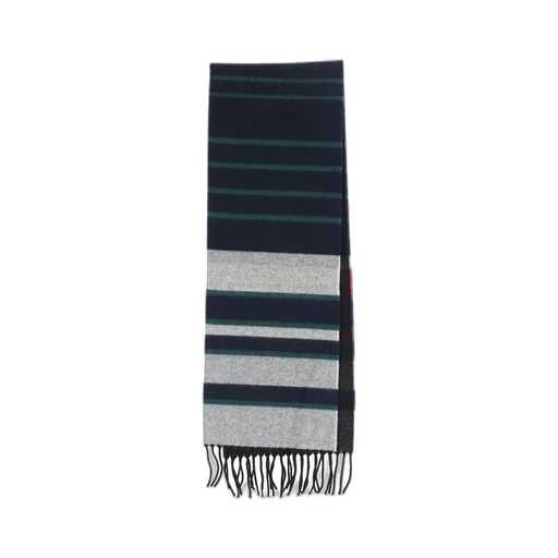Paul Smith Striped Fringed Edge Scarf