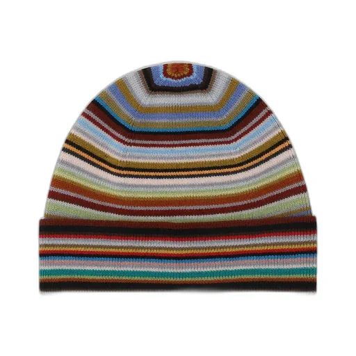 Paul Smith Striped Intarsia-Knitted Beanie
