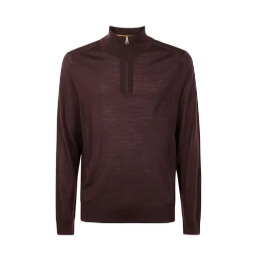Paul Smith Logo Detailed Half-Zip Cardigan