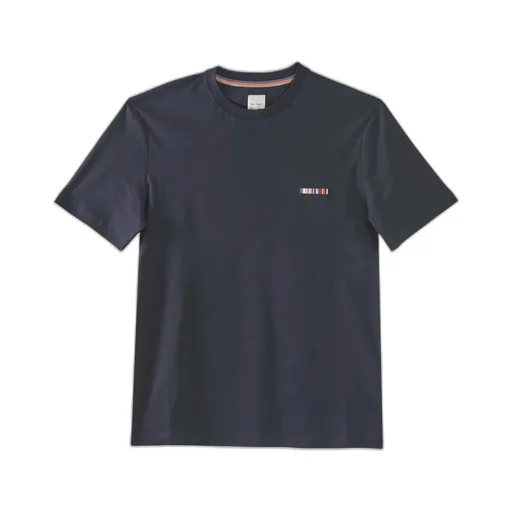 Paul Smith Stripe Trim Embroidered Crewneck T-Shirt