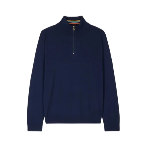 Paul Smith Logo Detailed Half-Zip Cardigan