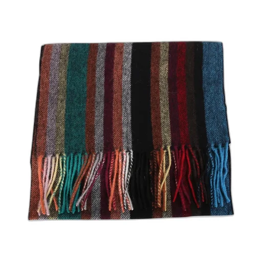 Paul Smith Striped Fringed Edge Scarf