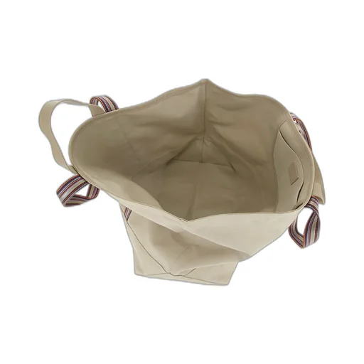 Paul Smith Logo Patch Stripe Detailed Tote Bag