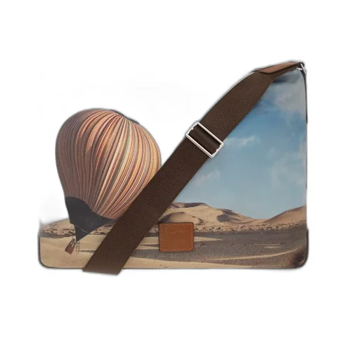 Paul Smith Logo Patch Zip-Up Messenger Bag