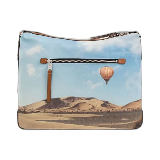 Paul Smith Logo Patch Zip-Up Messenger Bag
