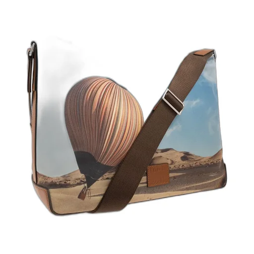 Paul Smith Logo Patch Zip-Up Messenger Bag