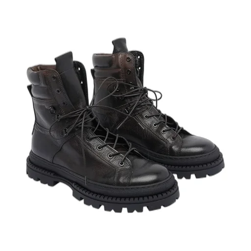 Pawelk's Lace-Up Round-Toe Boots