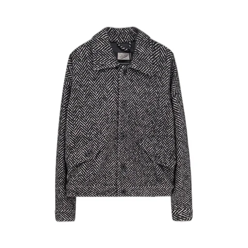 Pence Herringbone Buttoned Jacket