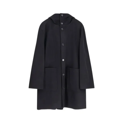 Paltò Hooded High Collar Coat