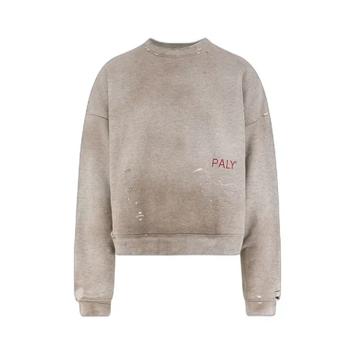 Paly Destroyed Ribbed Crew Neck Sweater