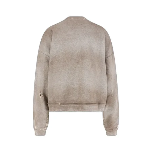 Paly Destroyed Ribbed Crew Neck Sweater
