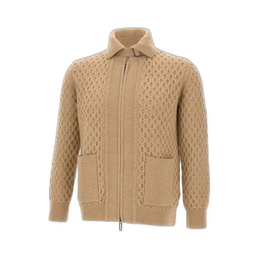 Paolo Pecora Cable Knit Zip Sweater
