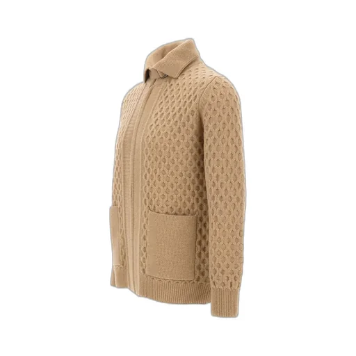 Paolo Pecora Cable Knit Zip Sweater