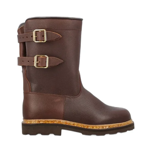 Paraboot Double-Buckled Round Toe Boots