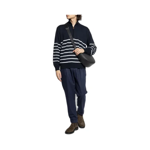 Paul & Shark Striped Zip-Neck Knitwear