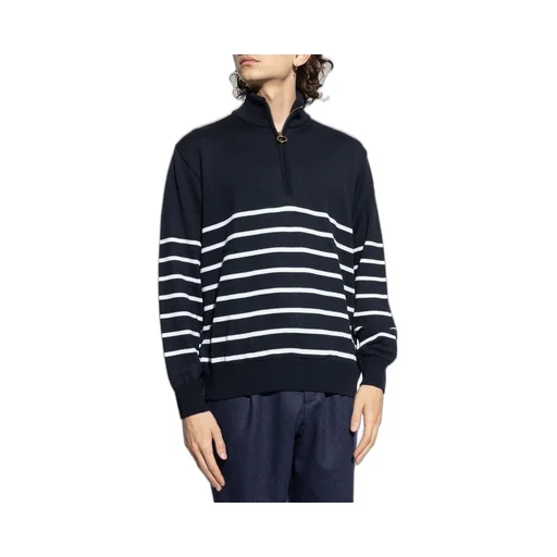 Paul & Shark Striped Zip-Neck Knitwear