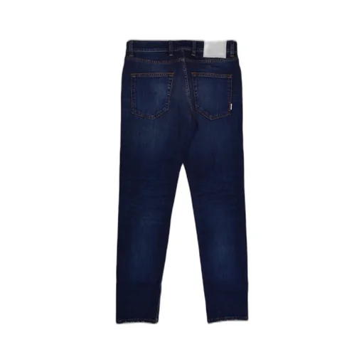 Pt Torino Logo-Patch Washed Slim-Cut Jeans