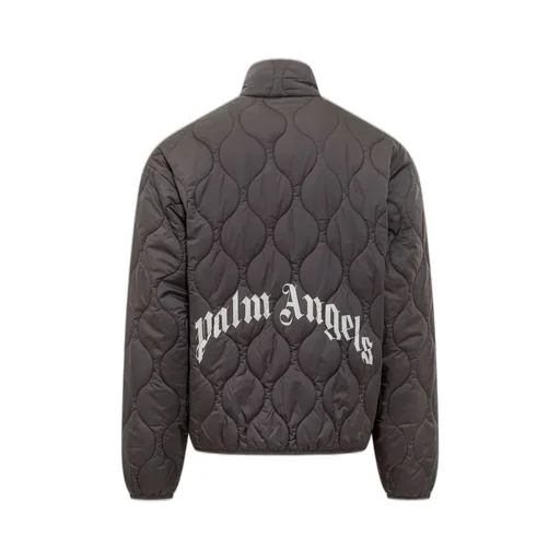 Palm Angels Curved Logo Quilted Jacket