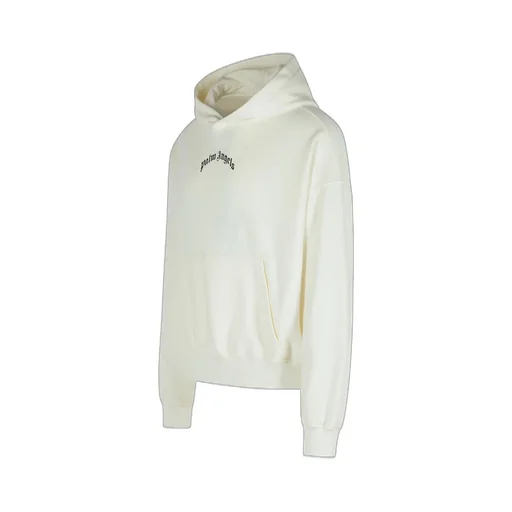 Palm Angels Back Curved Logo Loose Hoodie