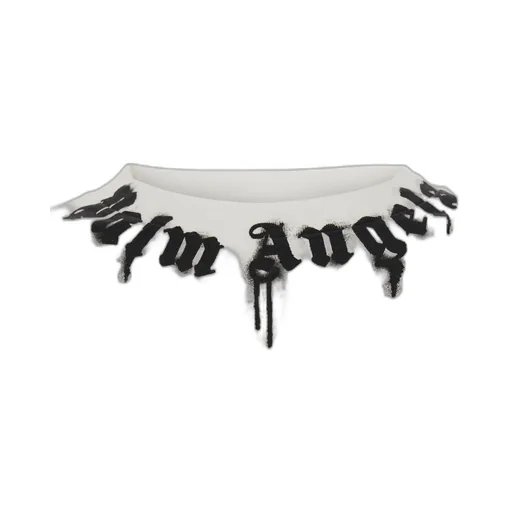 Palm Angels Neck Logo Printed Crewneck T-Shirt