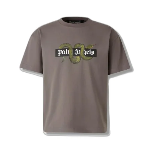 Palm Angels Logo Printed Crewneck T-Shirt
