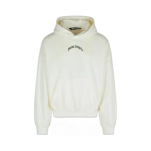 Palm Angels Back Curved Logo Loose Hoodie