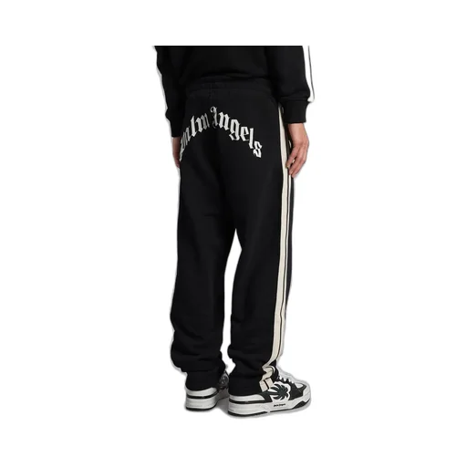 Palm Angels Curved Logo Printed Track Pants