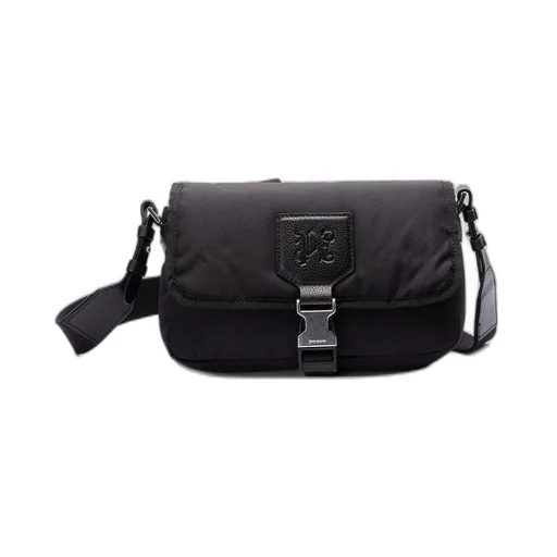 Palm Angels Monogram Debossed Foldover Top Crossbody Bag